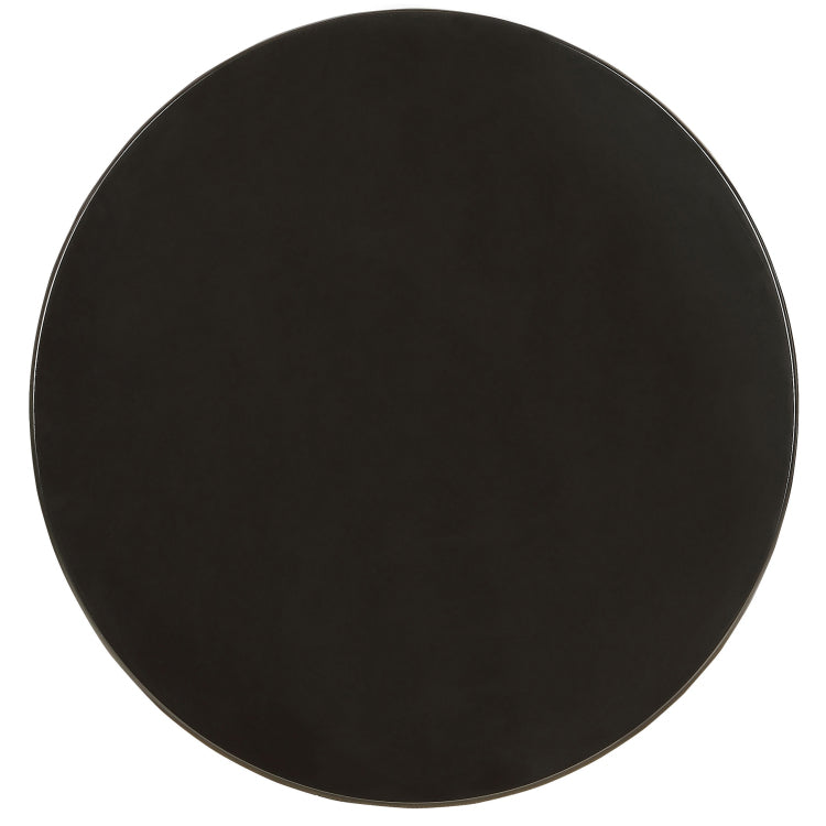 Black Round Wooden Side Table