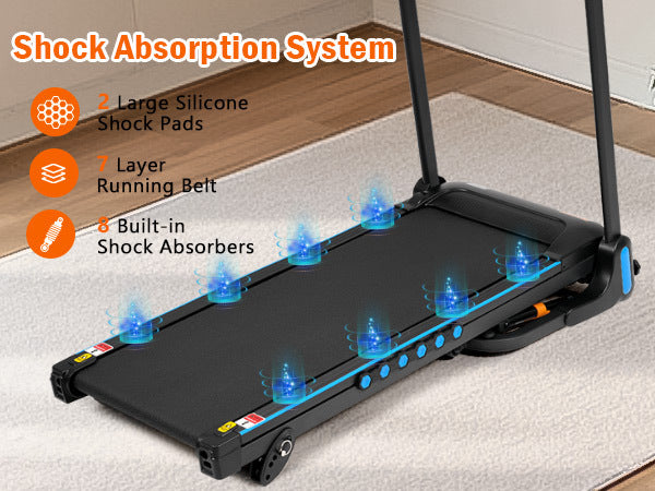 Incline Treadmill For Running & Walking, 3.0 Hp Treadmills For Home 350 Lbs Weight Capacity Hydraulic System Auto Folding Treadmill With Type C & Usb Charge For Android, 10Mph, Bluetooth Speaker