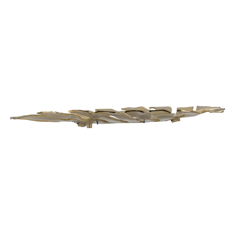 24.8X17.3X2" Gold Monstera Leaf Wall D Cor