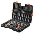 Mechanics Tool Set And Socket Set, 1 4" 3 8" 1 2" Drive Deep And Standard Sockets, 205 Pcs Sae And Metric Mechanic Tool Kit With Bits, Combination Wrench, Hex Wrenches, Accessories, Storage Case