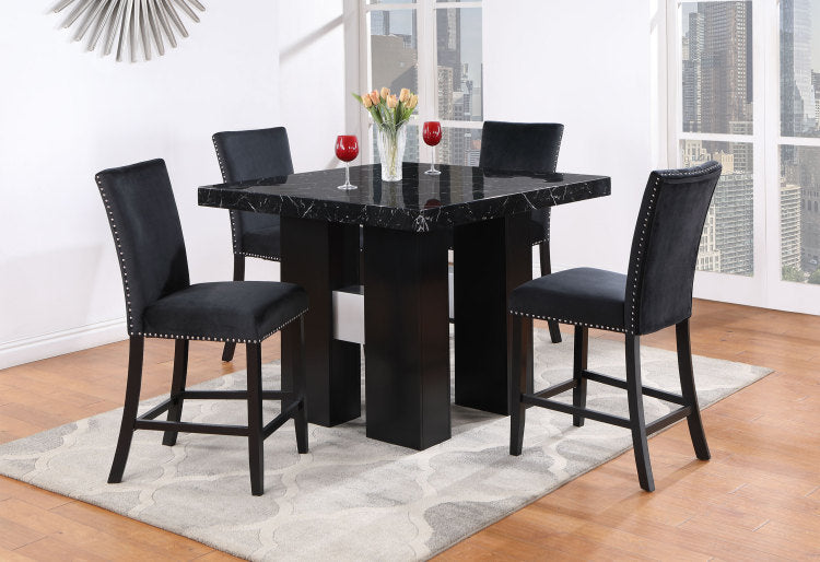 Mikha Black Bar Stools Kit Of 2