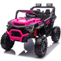 24V 400W Kids Ride On Electric Utv W Parents Remote Control,Four Wheel Suspension,Led Lights,Portable Handle,Advanced Center Panel With Usb,Mp3,Music,Bluetooth,Power Display For Kids Aged 3