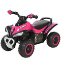 Aosom No Power Kids Ride On Push Car, Ride Racer, Foot To Floor Sliding Car, Walking Atv Toy With Music, Lights, For 1.5 3 Years Old, Pink