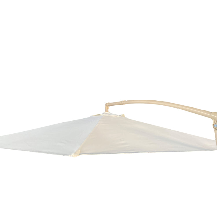Without Plastic Base 10Ft Offset Patio Umbrella Offset Hanging Cantilever Patio Outdoor Market Umbrella Protection With Easy Tilt Adjustment And Crank For Pool Deck And Garden Top Colour Beige
