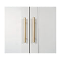 71'' 2 Shapely Doors Cabinet, Metal Storage Cabinet With Doors And Adjustable Shelves, For Bedroom, Living Room, Kitchen White