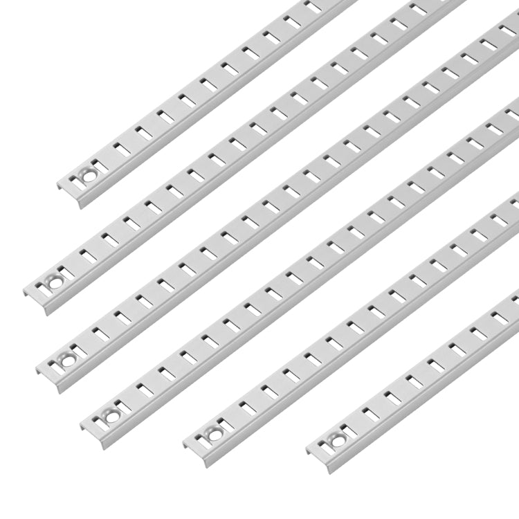 Shelf Track 36.3 Inch 6 Pack Adjustable Steel Wall Mounted Shelf Pilaster