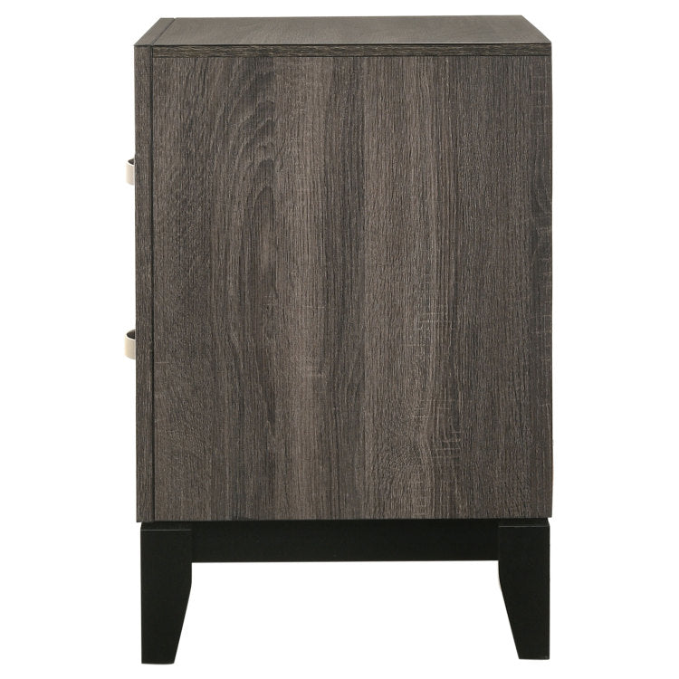 Stephan Grey Oak 2 Drawer Nightstand