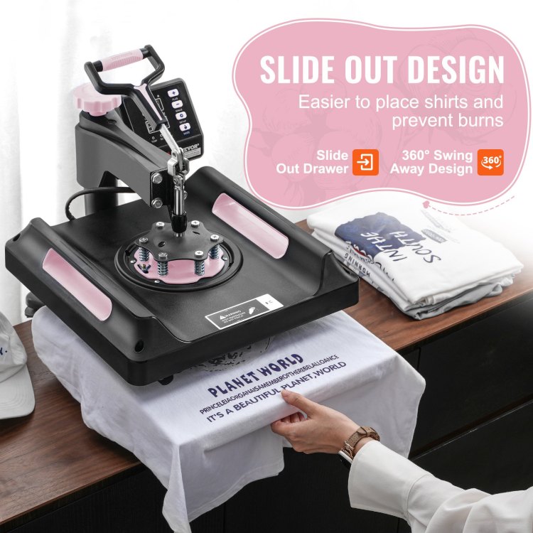8 In 1 Heat Press Machine 15X15 In 30Oz Tumbler Press T Shirts Black