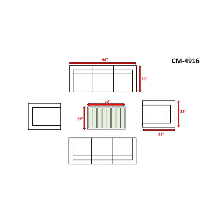 All Weather Wicker 8 Piece Patio Sectional Set Pre Assembled With Cushions