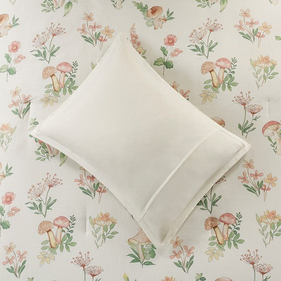 Full Queen Mushroom Garden Comforter Set