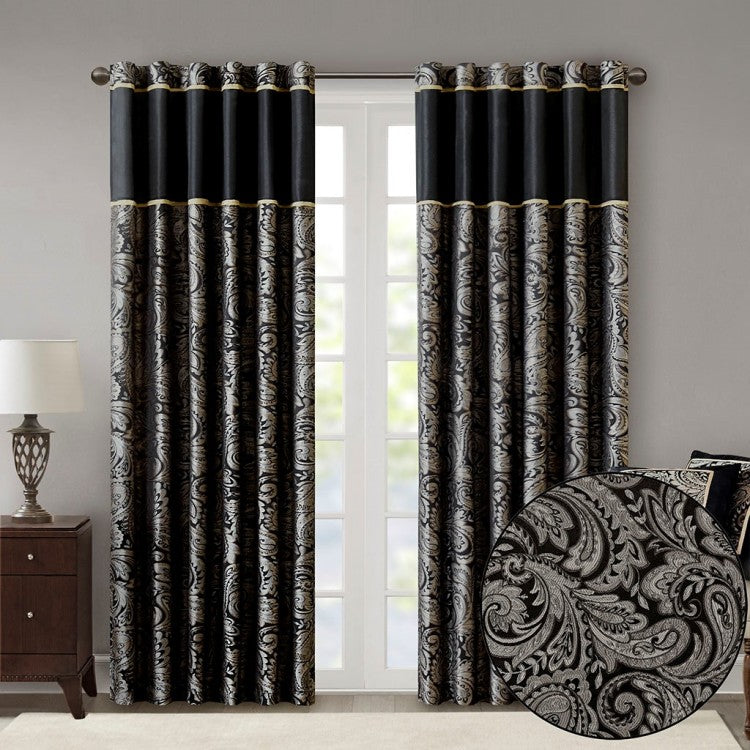 Jacquard Curtain Panel Pair 2 Pcs Window Panels