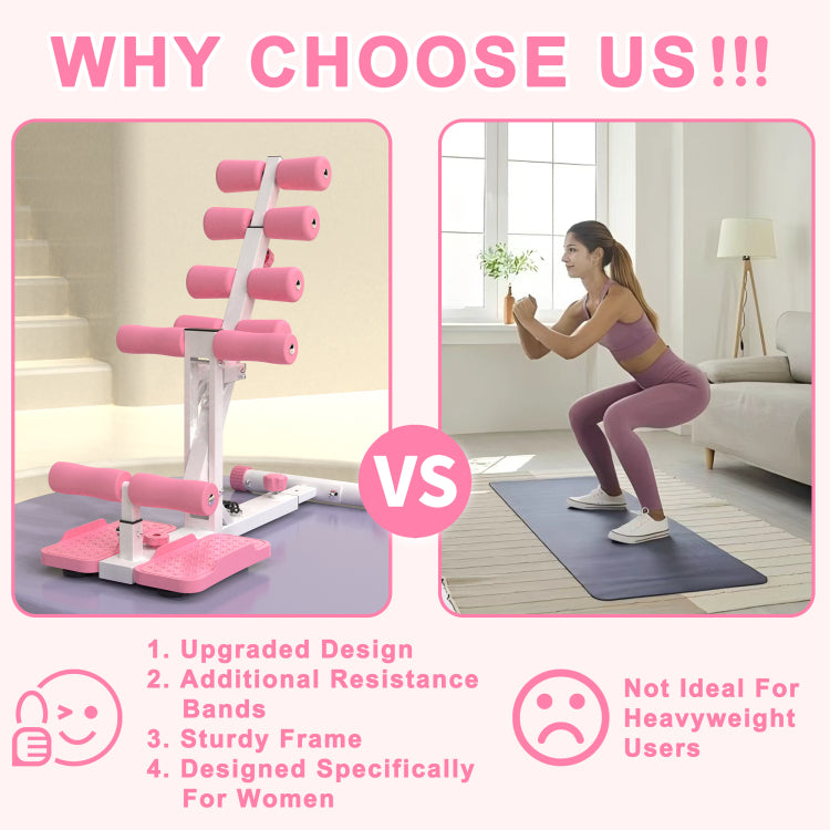 Deep Squat Machine For Home Glutes Trainer Machine With Resistance Bands Squat Assist Trainer For Core & Legs Workout Ideal For Home Gym, Apartment & Office