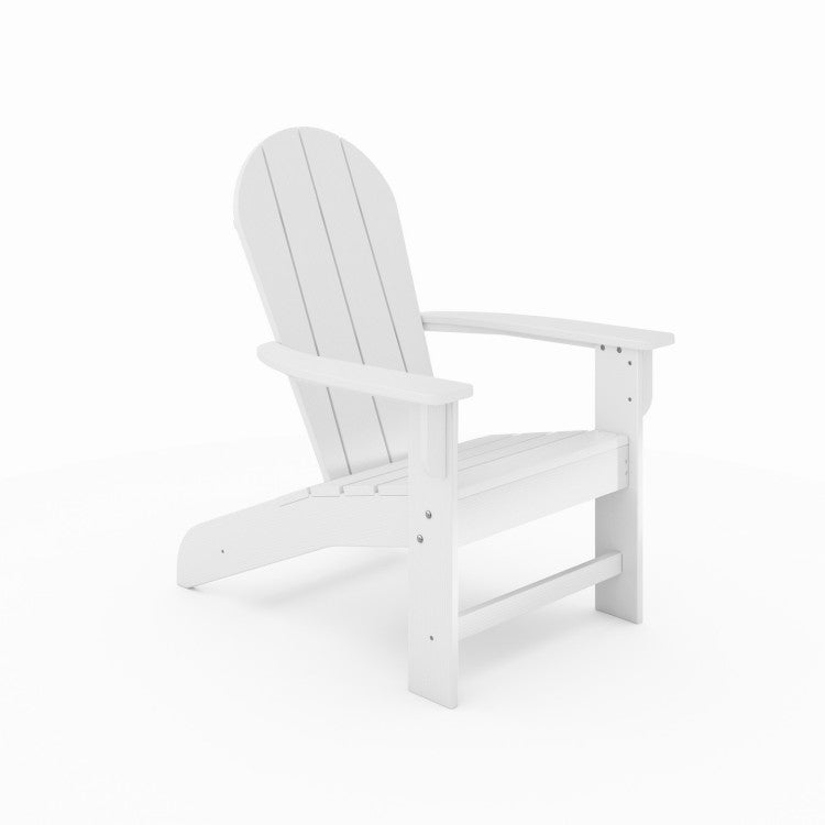 White Adirondack Chair Premium Hdpe Poly Lumber For Pool, Patio, And Garden Elegance