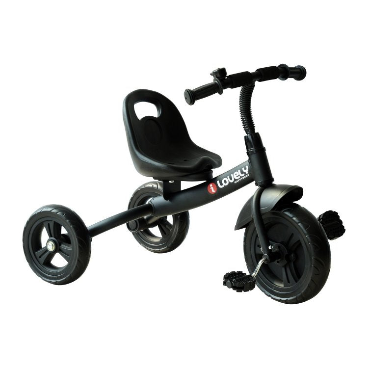 Qaba 3 Wheel Recreation Ride On Toddler Tricycle With Bell Indoor Outdoor Black