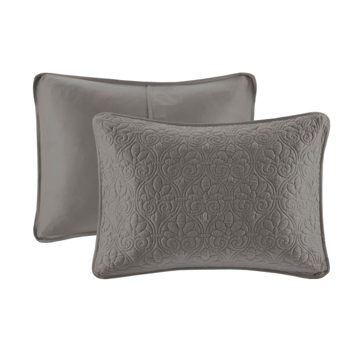 Reversible Bedspread Set Dark Grey King