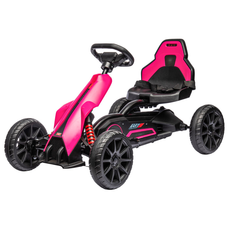 Aosom 12V Electric Go Kart For Kids, Outdoor Ride On Toy With Forward Backward Drive & Adjustable Speed, Gift For Child 3 8 Years Old, Pink