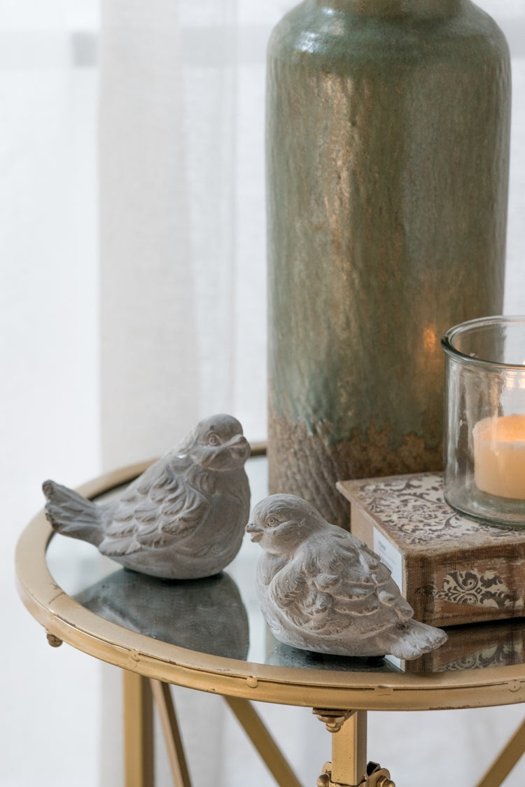 Set Of 2 Skye Sparrow Bird Accents, 5X3.5X5"
