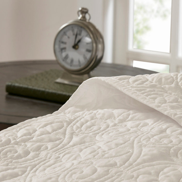 Reversible Bedspread Set Cream Queen