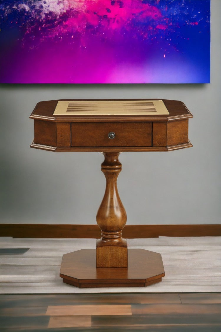 Bishop Cherry Finish Reversible Chess Checker Game Table W Game Tray Chess Fingures Not Included