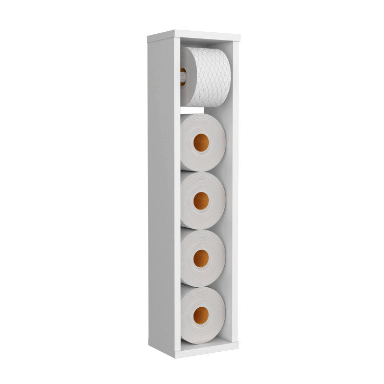 Bali 28" High Toilet Paper Holder Narrow Shelf Organizer For Bathroom, Living Room, Kitchen