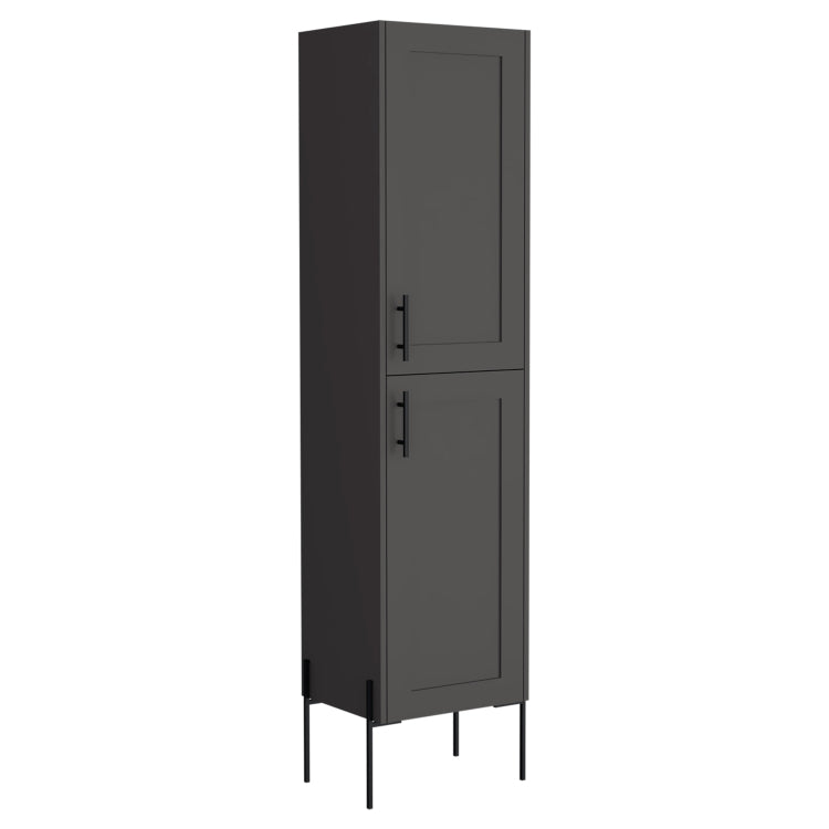 Linen Cabinet 70.8" H, With 1 Door And 4 Shelves, Matt Gray
