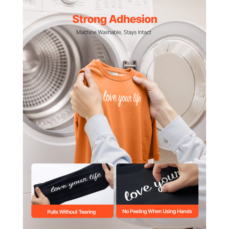 Heat Transfer Vinyl Htv Iron On Vinyl Bundle 50 Pack 12 X 12 In Multicolor