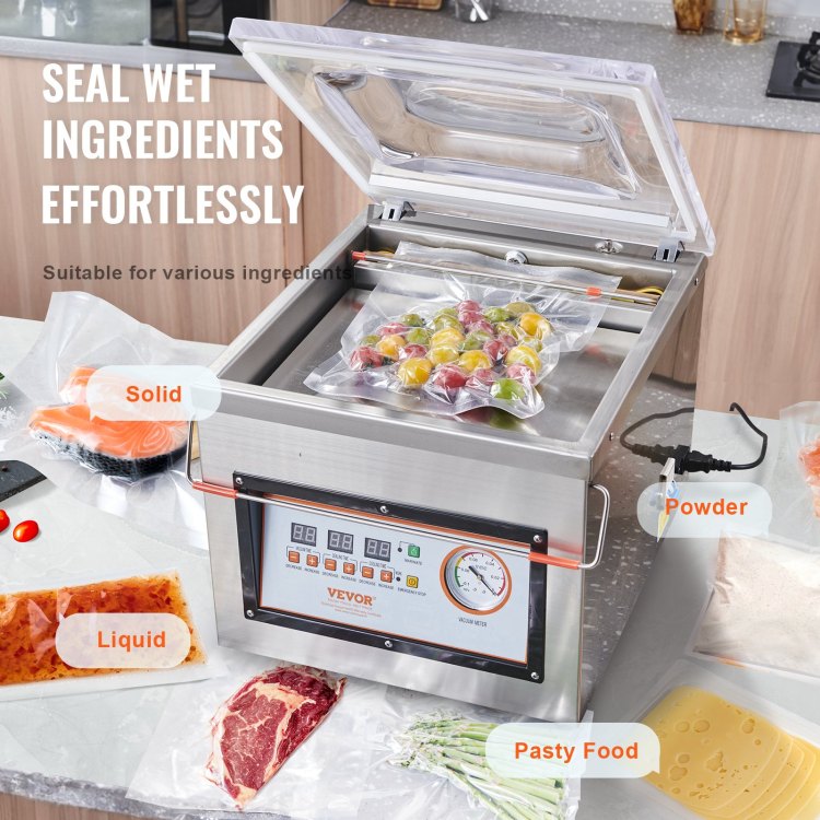 Chamber Vacuum Sealer Dz 260C Kitchen Food Chamber Vacuum Sealer, 110V Packaging Machine Sealer For Food Saver, Home, Commercial Using