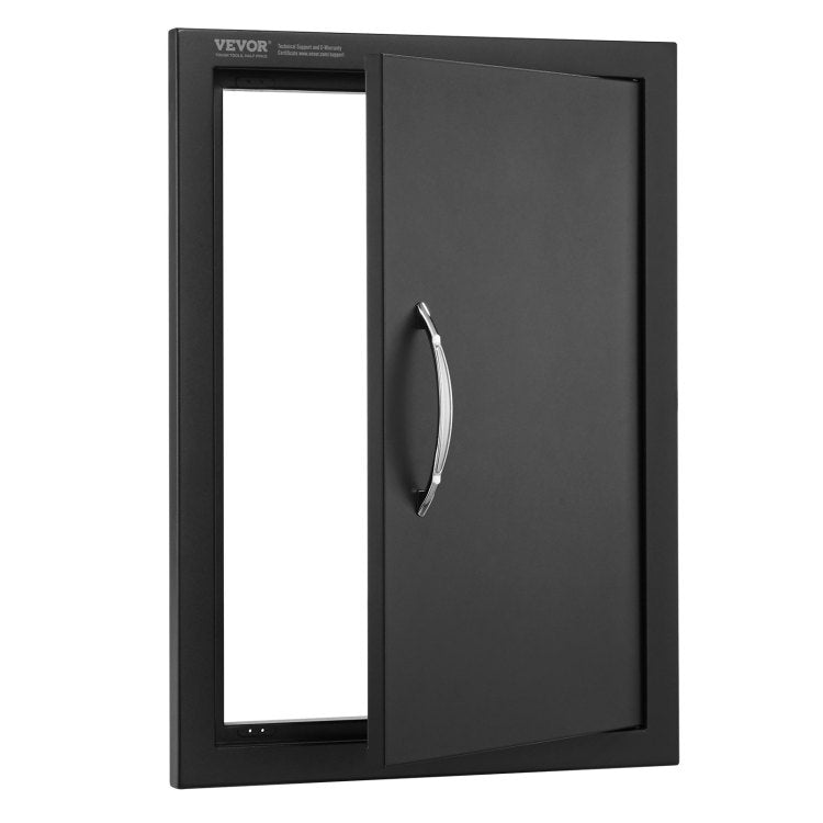 Bbq Access Door, 16W X 22H Inch Single Outdoor Kitchen Door, Cold Plate Flush Mount Door, Wall Vertical Door With Handle, For Bbq Island, Grilling Station, Outside Cabinet