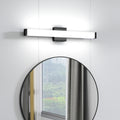 Bathroom Vanity Light Black 25 Inch Modern Vanity Lights For Bathroom 14W Led Bath Lights Over Mirror Cool White Light 6000K