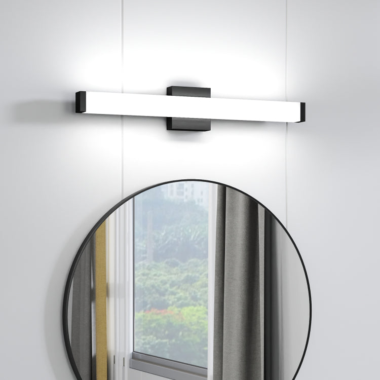 Bathroom Vanity Light Black 25 Inch Modern Vanity Lights For Bathroom 14W Led Bath Lights Over Mirror Cool White Light 6000K