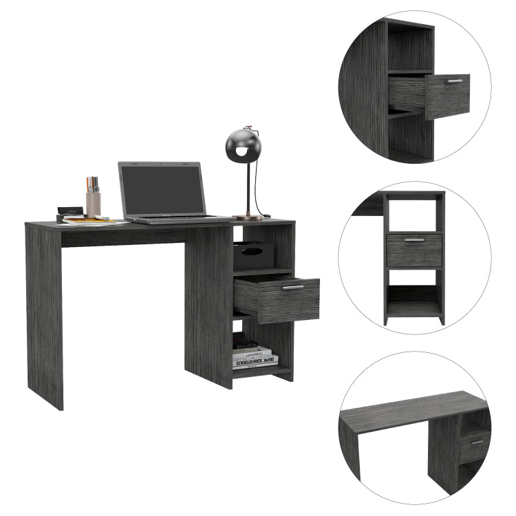 Arlington Writing Computer Desk, One Drawer, Two Shelves