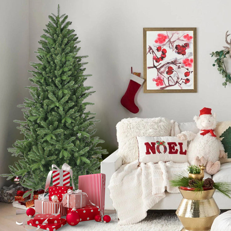 6Ft Artificial Christmas Tree, 1168 Branch Tips, Full Lush Hinged Pine With Pe Pvc Mixed Needles, Easy Assembly Holiday Tree With Sturdy Metal Stand For Indoor Christmas Decoration