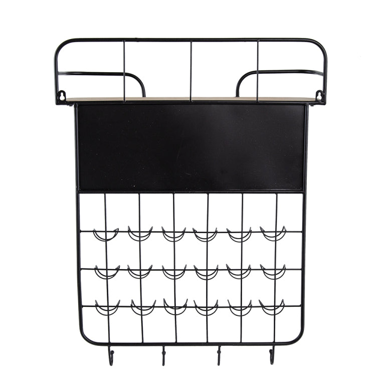 22.8X5.5X28.7" Black Floating Coffee Bar Shelf With Coffee Pod Holder, Hooks And Storage Shelf