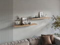 Shelves 1.5" H, 2 Shelves, Natural Oak Living Room