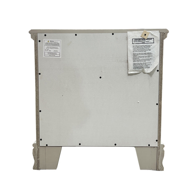 Grey 3 Drawer Nightstand