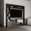 Entertainment Center, 2 Doors, 7 Shelves, 65" Tv Capacity