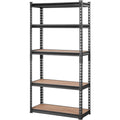 Storage Shelving Unit, 5 Tier Adjustable, 2000 Lbs Capacity, Heavy Duty Garage Shelves Metal Organizer Utility Rack, Black, 30" L X 12" W X 60" H For Kitchen Pantry Basement Bathroom Laundry