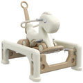 Qaba 5 In 1 Rocking Horse For Toddlers Years 1 6, Kids Spring Ride On Horse Balance Bike With Detachable Balance Board, Push Handle & Footrest For Baby Boys And Girls, Cream White