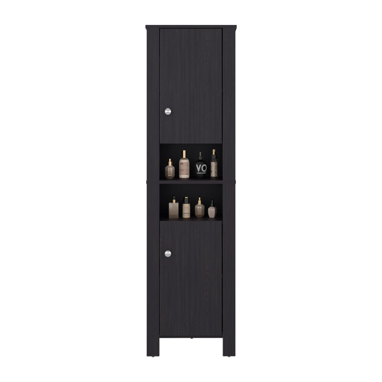 Vanessa Bathroom Cabinet With Auxiliary Storage Modern Freestanding Organizer, Space Saving Bathroom Storage