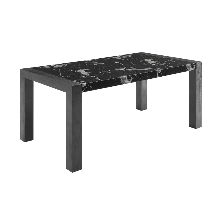 Black Dining Table And 4 Charcoal Dining Chairs
