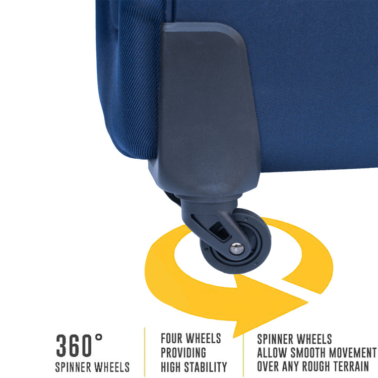 20 24 Travel Case Two Piece Suitcase Set Oxford Trolley Case Without Password Lock Universal Wheel Oxford Cloth Backpack Blue