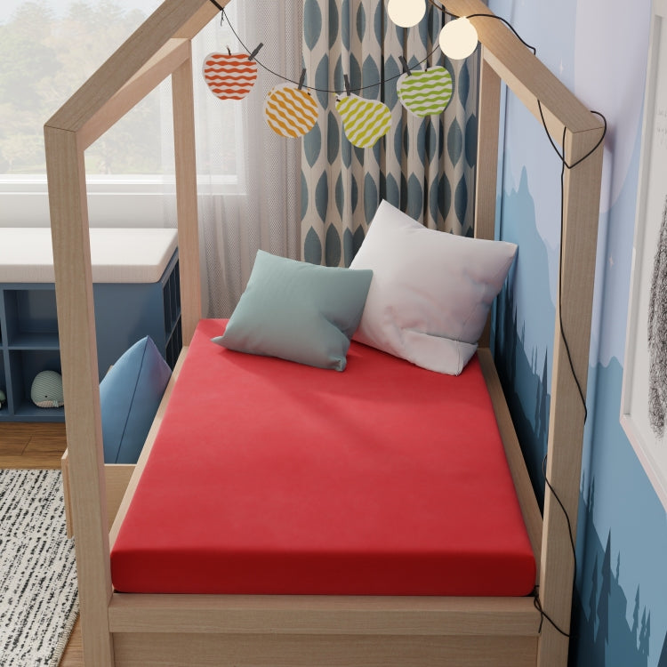 Kids 5" Red Firm Twin Mattress With Water Resistant Cover