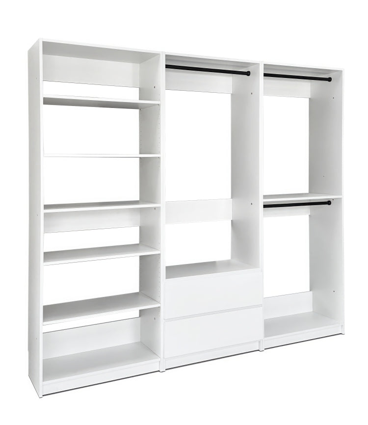 Prosper White Freestanding Walk In Wood Closet System