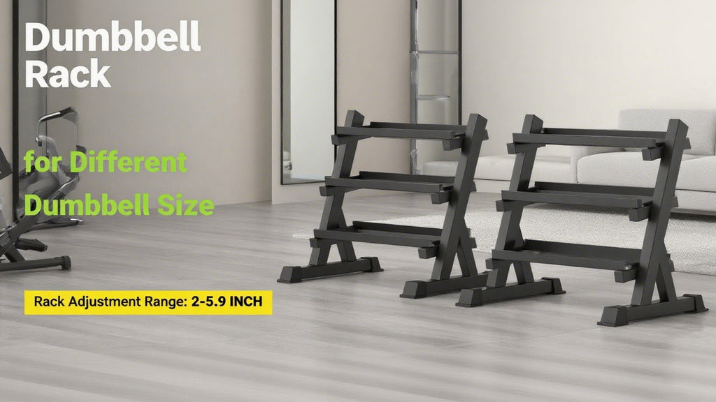 3 Tier Dumbbell Rack Stand: Holds 5 50Lb Weights With A 1100 Lb Max Capacity. Designed Specifically For Dumbbell Storage