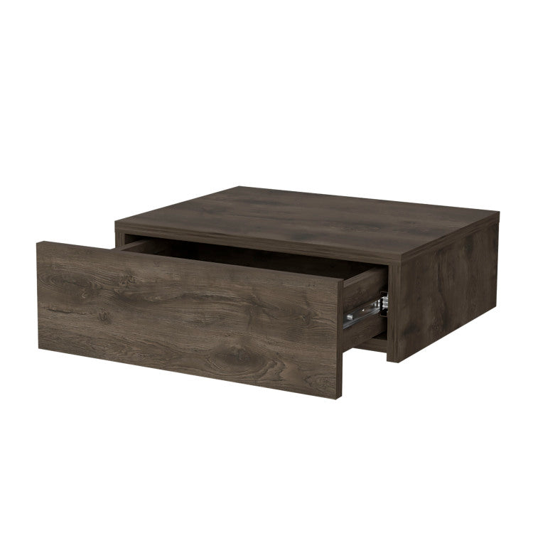 Vienna Floating Nightstand, Sleek Wall Mounted Design With Spacious Drawer Storage
