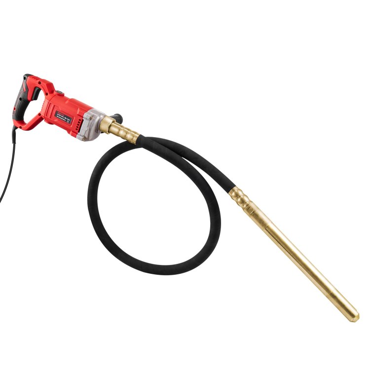 Handheld Concrete Vibrator, 950W Electric Vibrator 13000 Vpm, Electric Concrete Vibrating Tool With 6.6Ft 2M Shaft Rod, Portable Pencil Cement Vibrator Remove Air Bubble And Mix Concrete