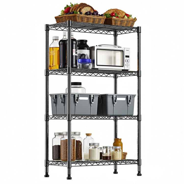 1000 Lbs Storage Shelving Steel Heavy Duty 4 Tier Utility Shelving Unit Steel Organizer Wire Rack For Home,Kitchen,Office 13.7" D X 29.5" W X 47.2" H