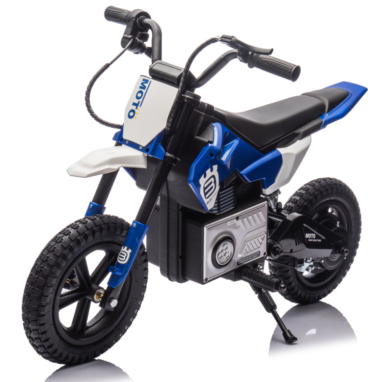 24V Kids Ride On Electric Toy Motocross Motorcycle,200W High Speed Hub Motor,Rear Wheel Shock Absorber,Adjustable Speed,Led Lamp,Bluetooth,Music,Speeds 3.11 9.32Mph For Kids Aged 5 12