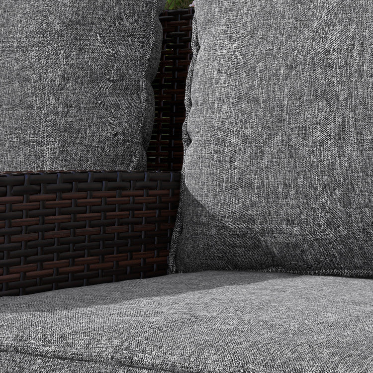 Outsunny 4 Piece Patio Chair Cushion And Back Pillow Set, Seat Replacement Patio, Cushions Set For Outdoor Garden Furniture, Gray