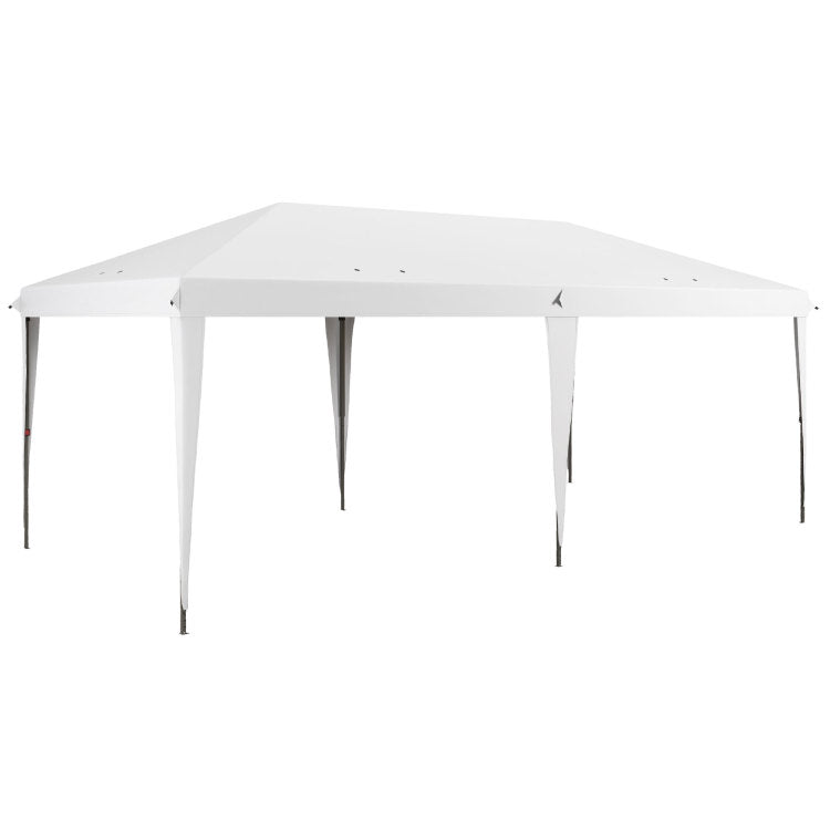 Outsunny 10' X 19.2' Pop Up Canopy Tent, Heavy Duty Tent For Parties, Outdoor Instant Gazebo Sun Shade Shelter With Carry Bag For Catering, Events, Wedding, Backyard Bbq, White
